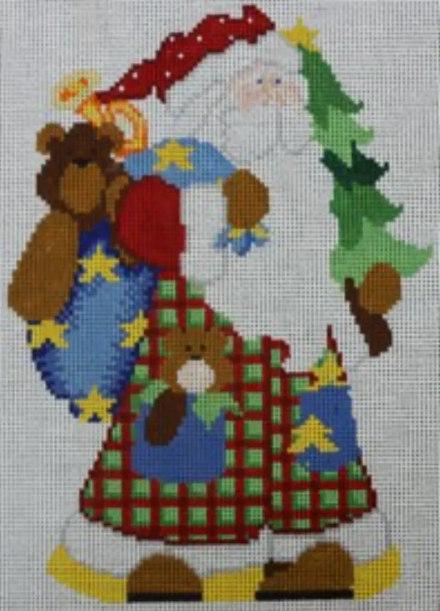 1355B Santa with Plaid Coat