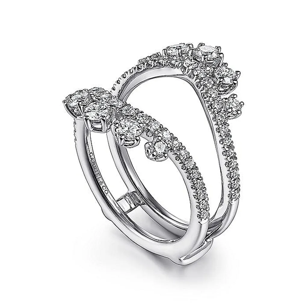 14K White Gold Starlight Diamond Enhancer Ring