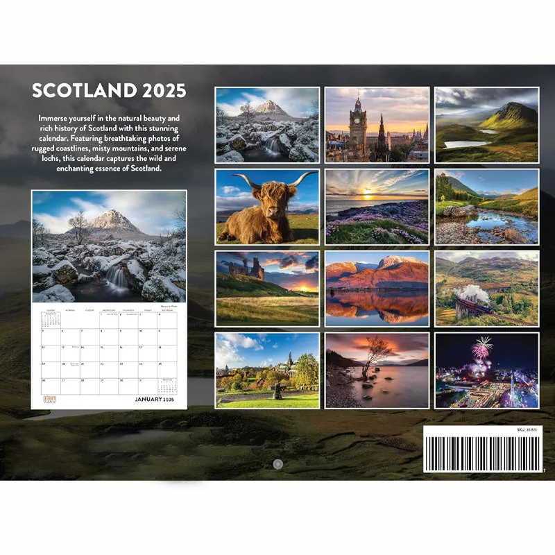 2025 Scotland Monthly Wall Calender