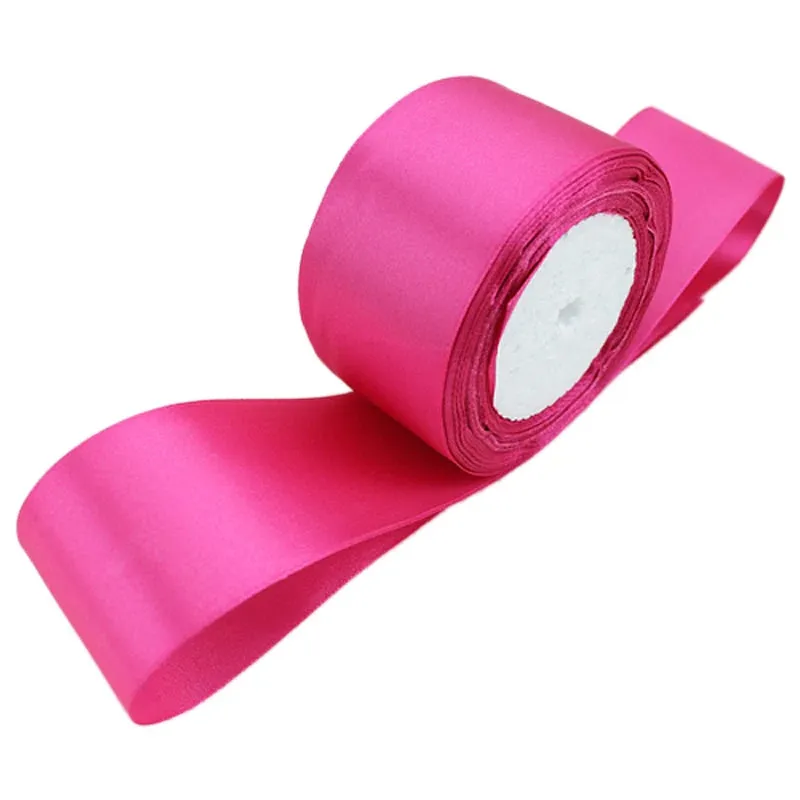 (25 yards/roll) 2'' (50mm) single face Satin Ribbon Webbing Decoration Gift Christmas Ribbons