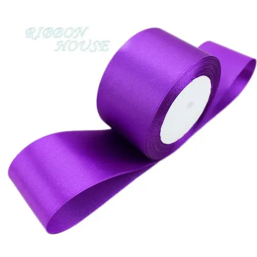 (25 yards/roll) 2'' (50mm) single face Satin Ribbon Webbing Decoration Gift Christmas Ribbons