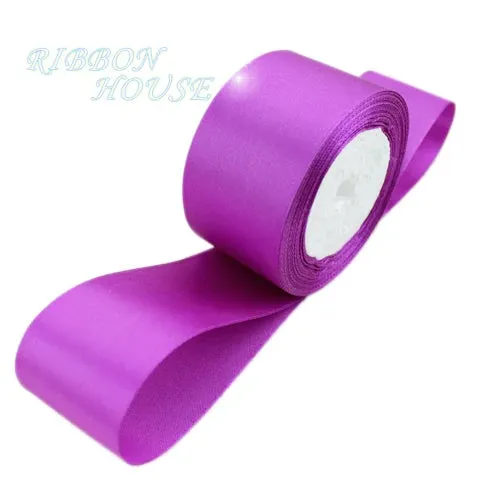 (25 yards/roll) 2'' (50mm) single face Satin Ribbon Webbing Decoration Gift Christmas Ribbons