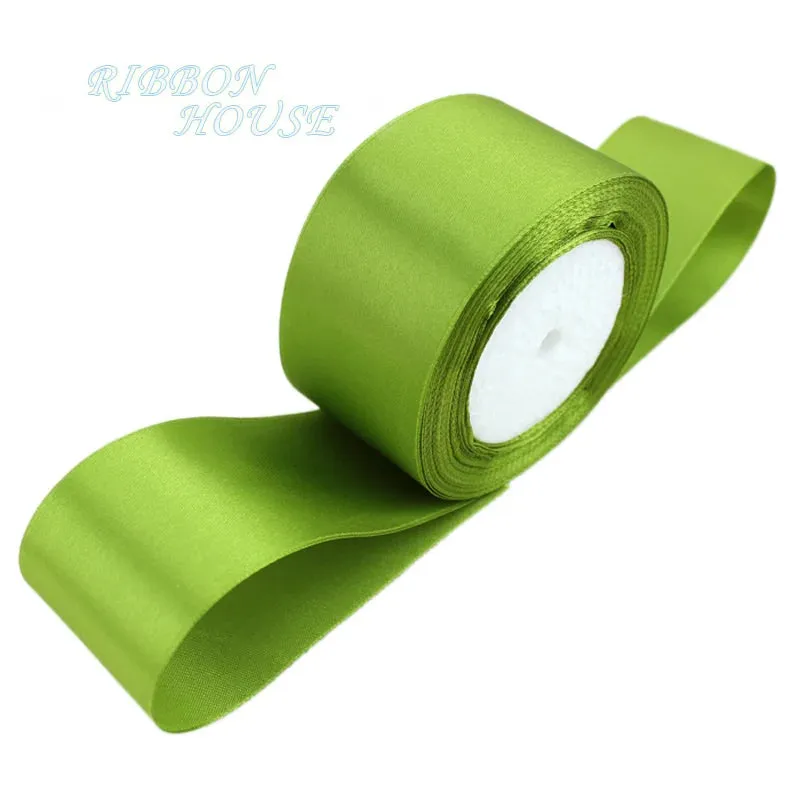 (25 yards/roll) 2'' (50mm) single face Satin Ribbon Webbing Decoration Gift Christmas Ribbons