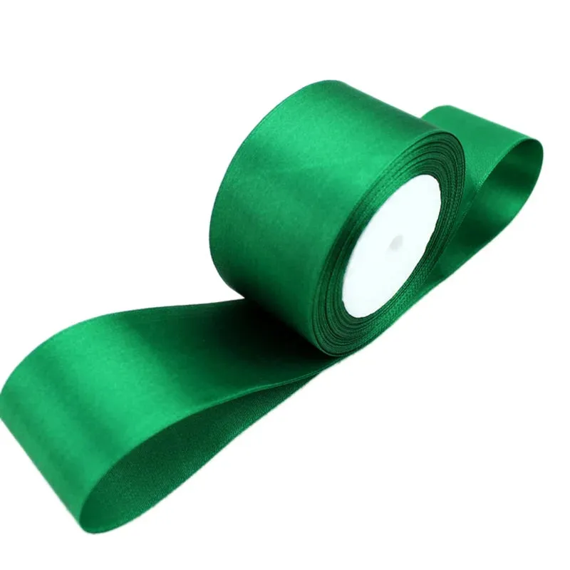 (25 yards/roll) 2'' (50mm) single face Satin Ribbon Webbing Decoration Gift Christmas Ribbons