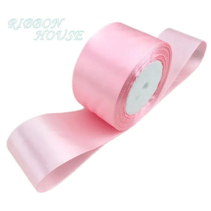 (25 yards/roll) 2'' (50mm) single face Satin Ribbon Webbing Decoration Gift Christmas Ribbons