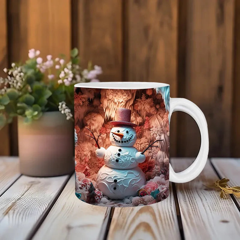 3D Christmas Hot Cocoa Inflated Mug