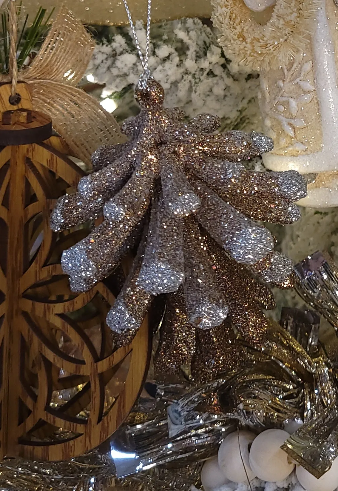 4" Natural Brown Pine Cone Ornament