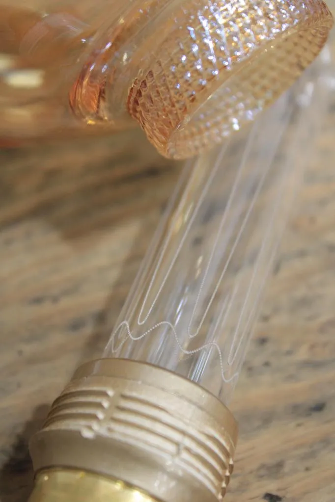 4W B22 Laser-cut Filament LED G125 Round Amber 1800K Bulb