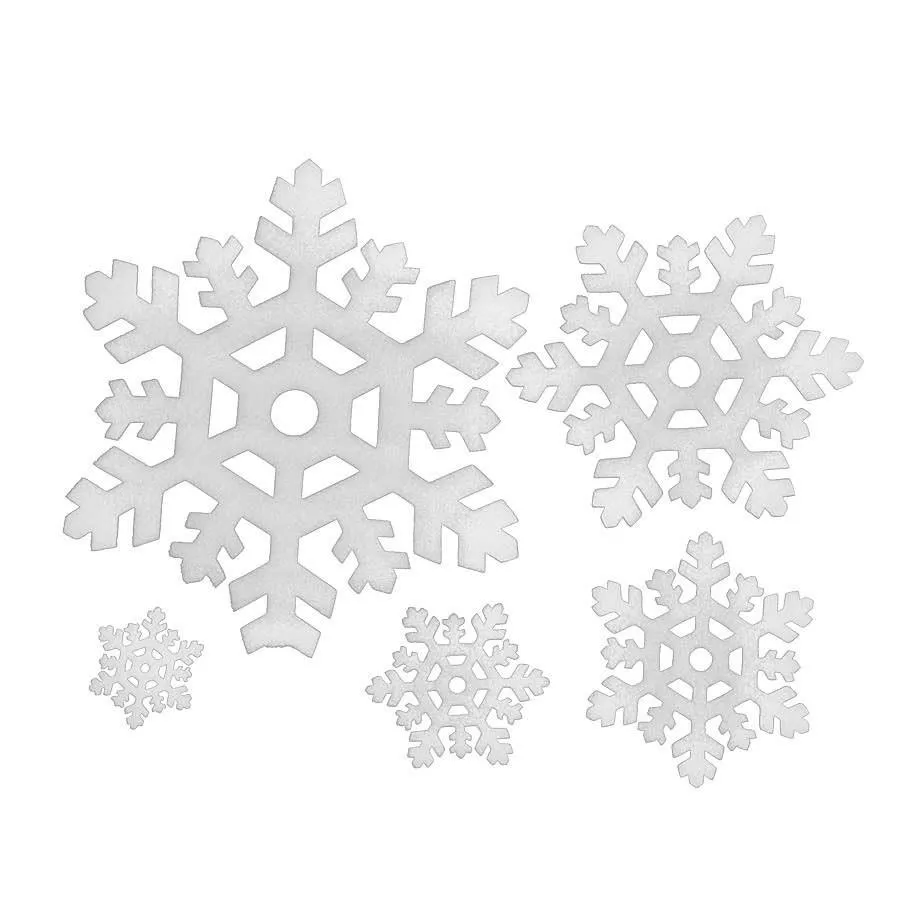 5Pcs Classic  Snowflake Ornaments Christmas Holiday Party Home Decor