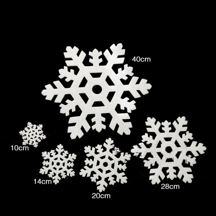 5Pcs Classic  Snowflake Ornaments Christmas Holiday Party Home Decor