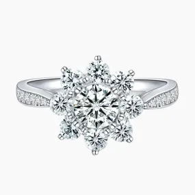 925 Sterling Silver Snowflake Ring