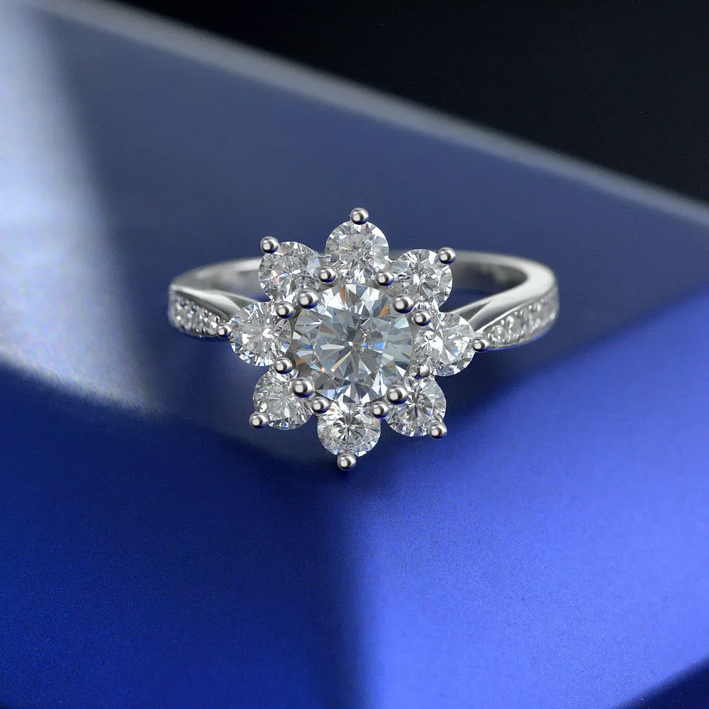 925 Sterling Silver Snowflake Ring