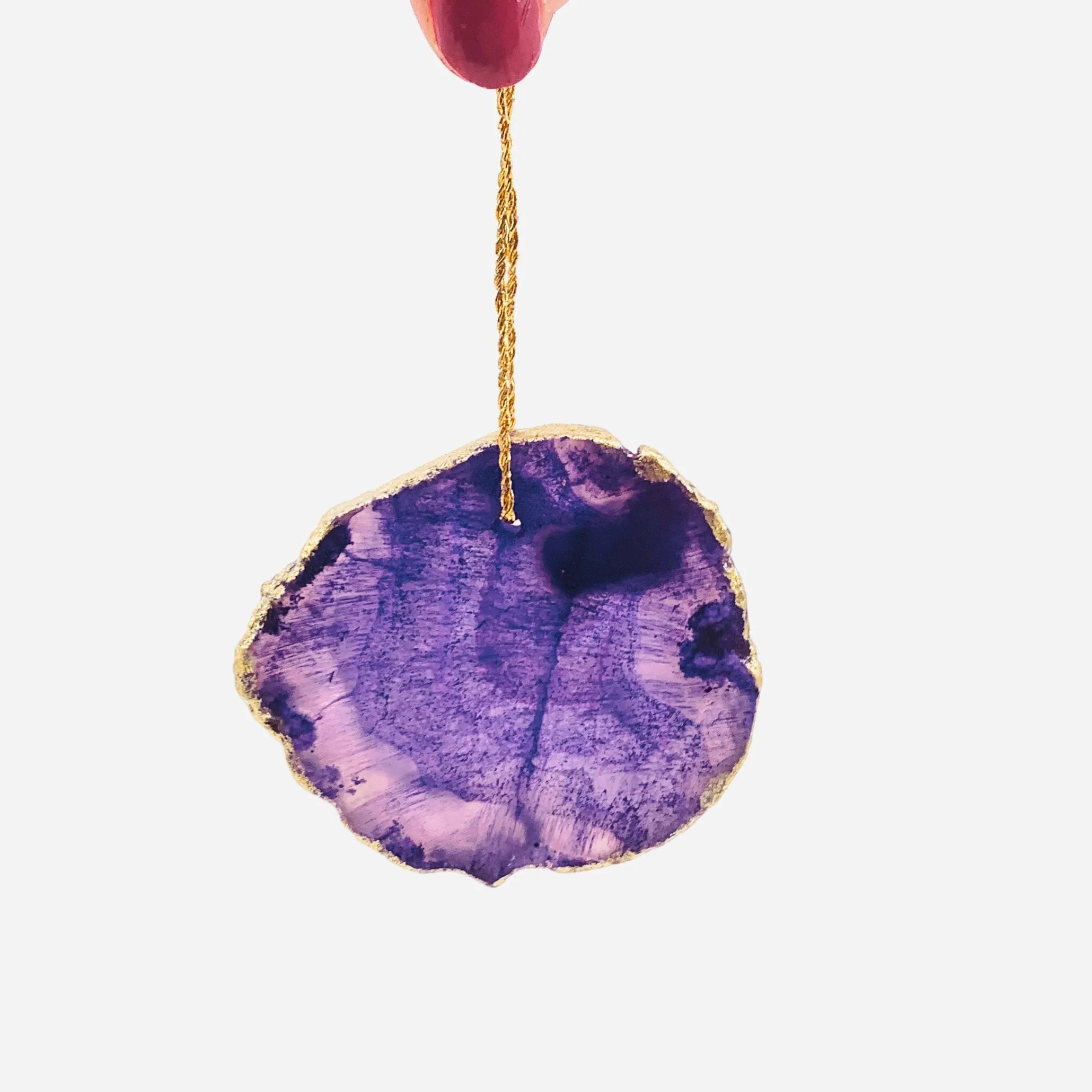 Agate Ornament 28, Purple