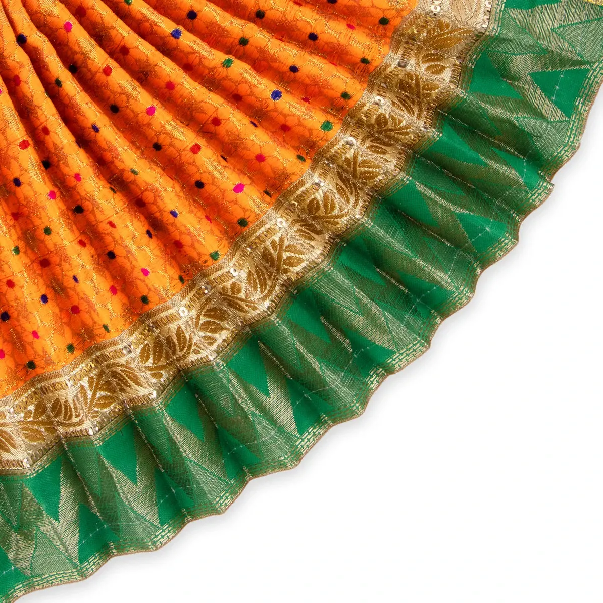 Amman Pavadai - 10 x 15 Inches | Mata Dress/ Devi Vastra/ Golden Border Mata Poshak for Deity/ Assorted Colour