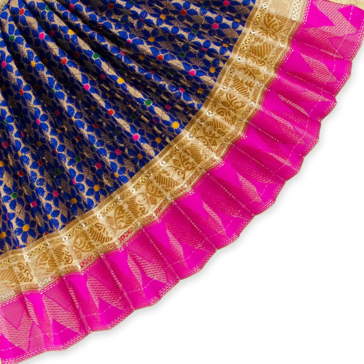 Amman Pavadai - 10 x 15 Inches | Mata Dress/ Devi Vastra/ Golden Border Mata Poshak for Deity/ Assorted Colour