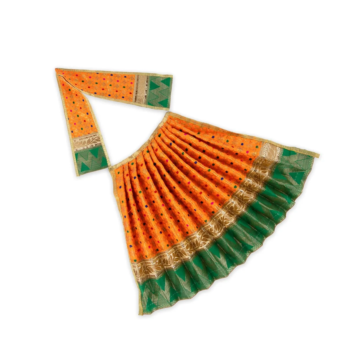 Amman Pavadai - 10 x 15 Inches | Mata Dress/ Devi Vastra/ Golden Border Mata Poshak for Deity/ Assorted Colour