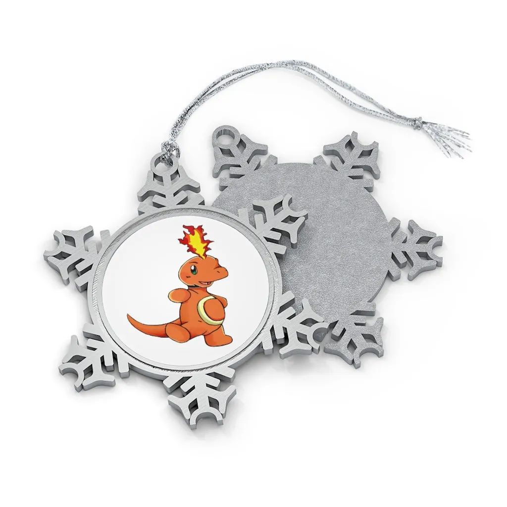 Angetapir Pewter Snowflake Ornament