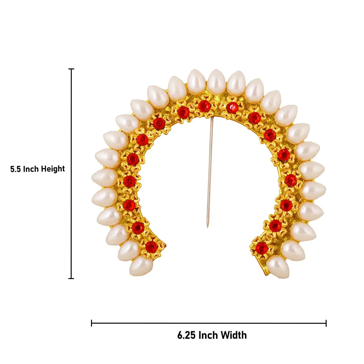 Artificial Flower Arch | Stone Arch/ Moti Arch/ Jewellery for Deity/ Assorted Colour and Design