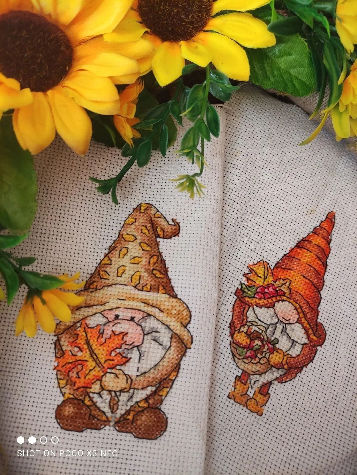 Autumn Harvest Dwarfs - PDF Cross Stitch Pattern