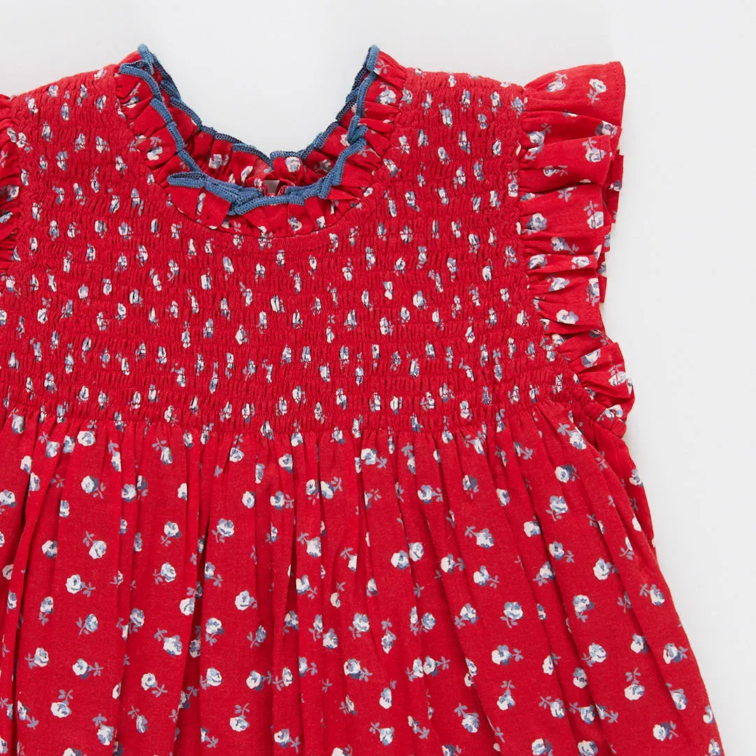 Baby Girls Stevie Dress Set - Tiny Red Roses