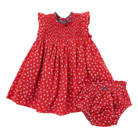 Baby Girls Stevie Dress Set - Tiny Red Roses