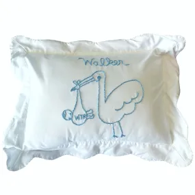 Baby Pillow - Stork with Boy