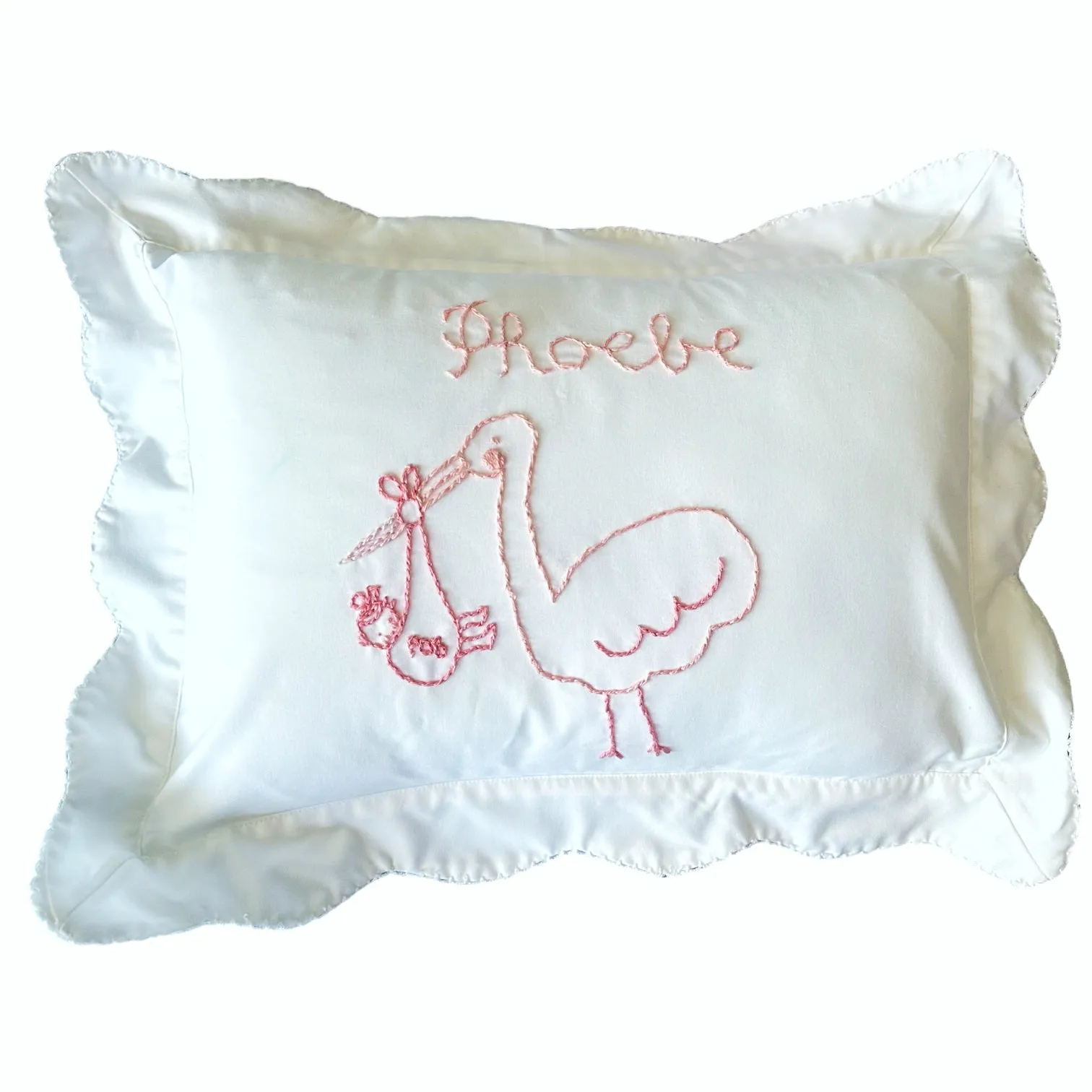 Baby Pillow - Stork with Boy