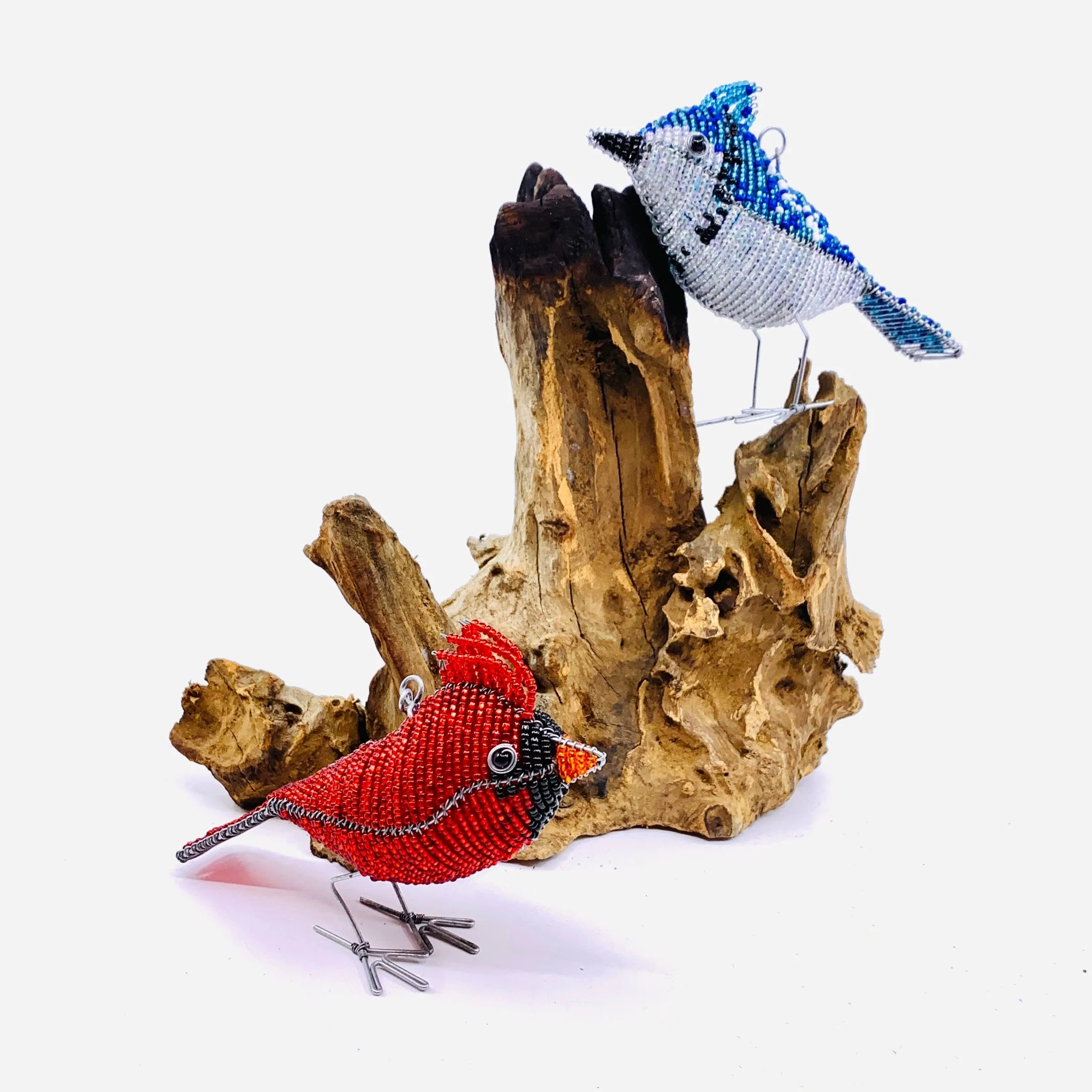 Beaded Bird Ornament, Cardinal