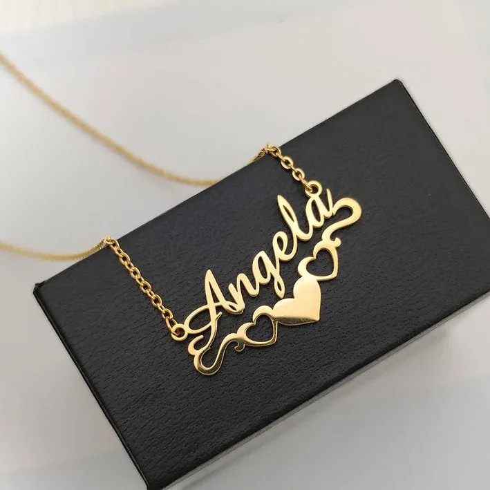 Bottom Line Heart Name Necklace