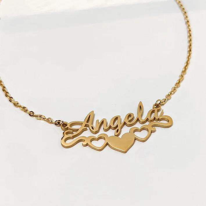 Bottom Line Heart Name Necklace