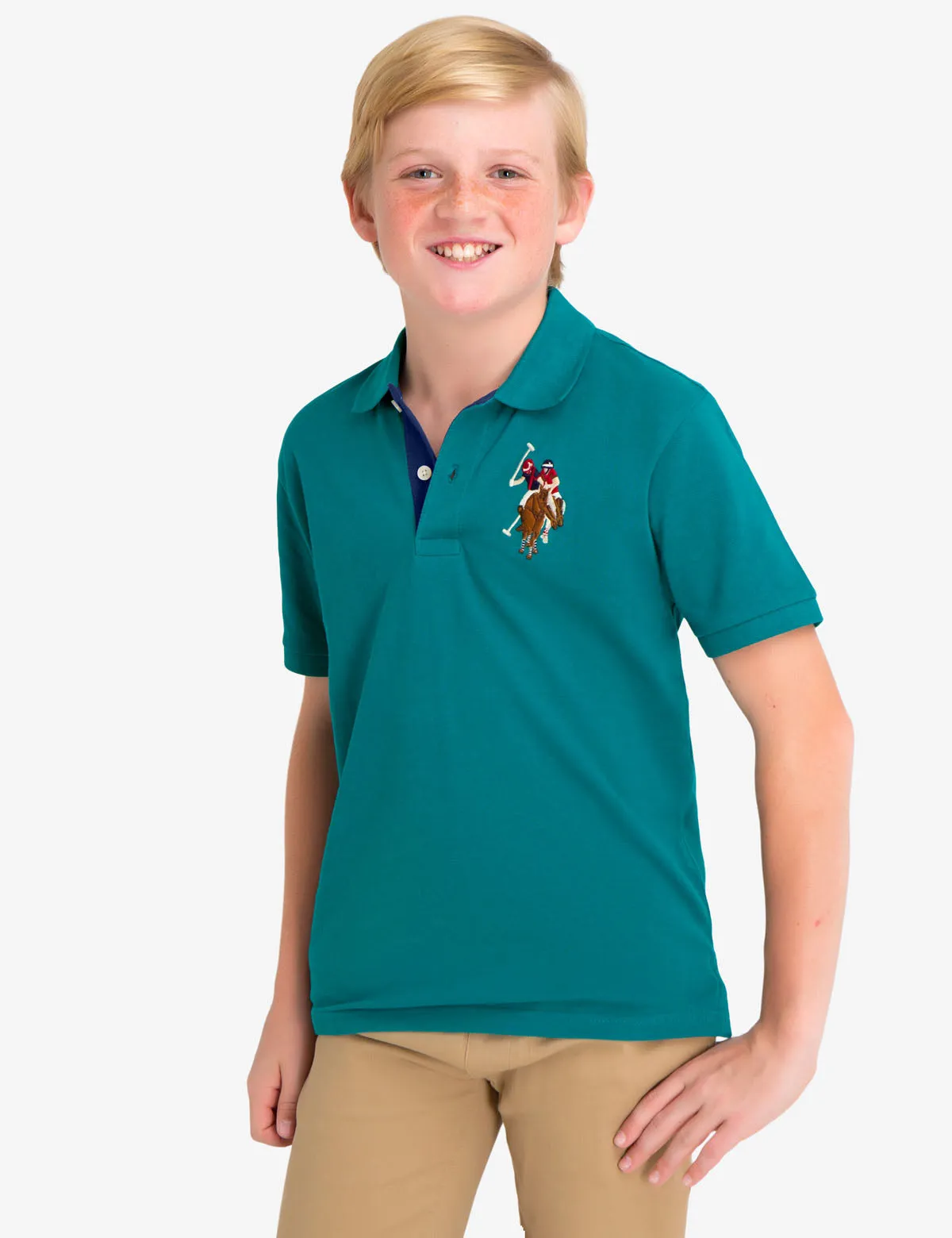 Boys Multi-Color Big Logo Polo Shirt