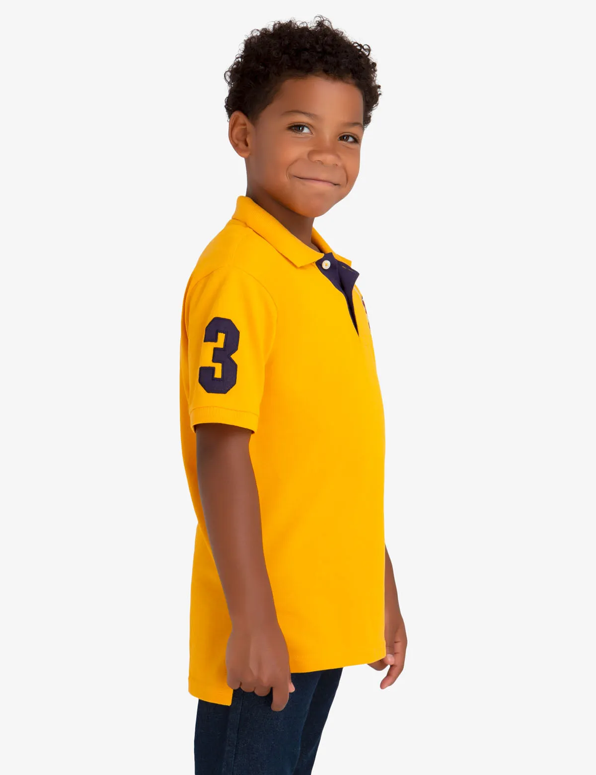 Boys Multi-Color Big Logo Polo Shirt