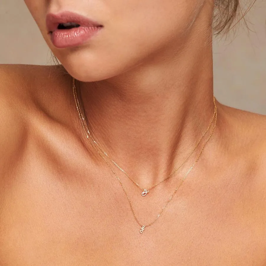 By Charlotte 14k Gold Love Letter Initial Necklace