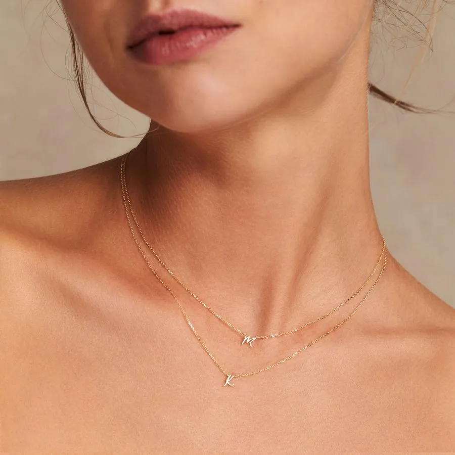 By Charlotte 14k Gold Love Letter Initial Necklace