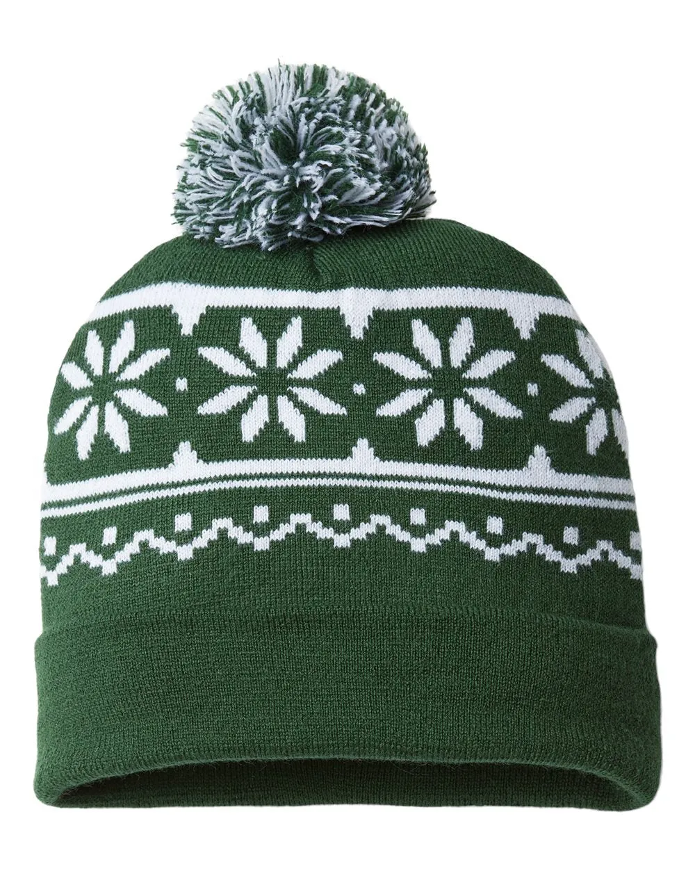 Cap America RKF12 USA-Made Snowflake Beanie