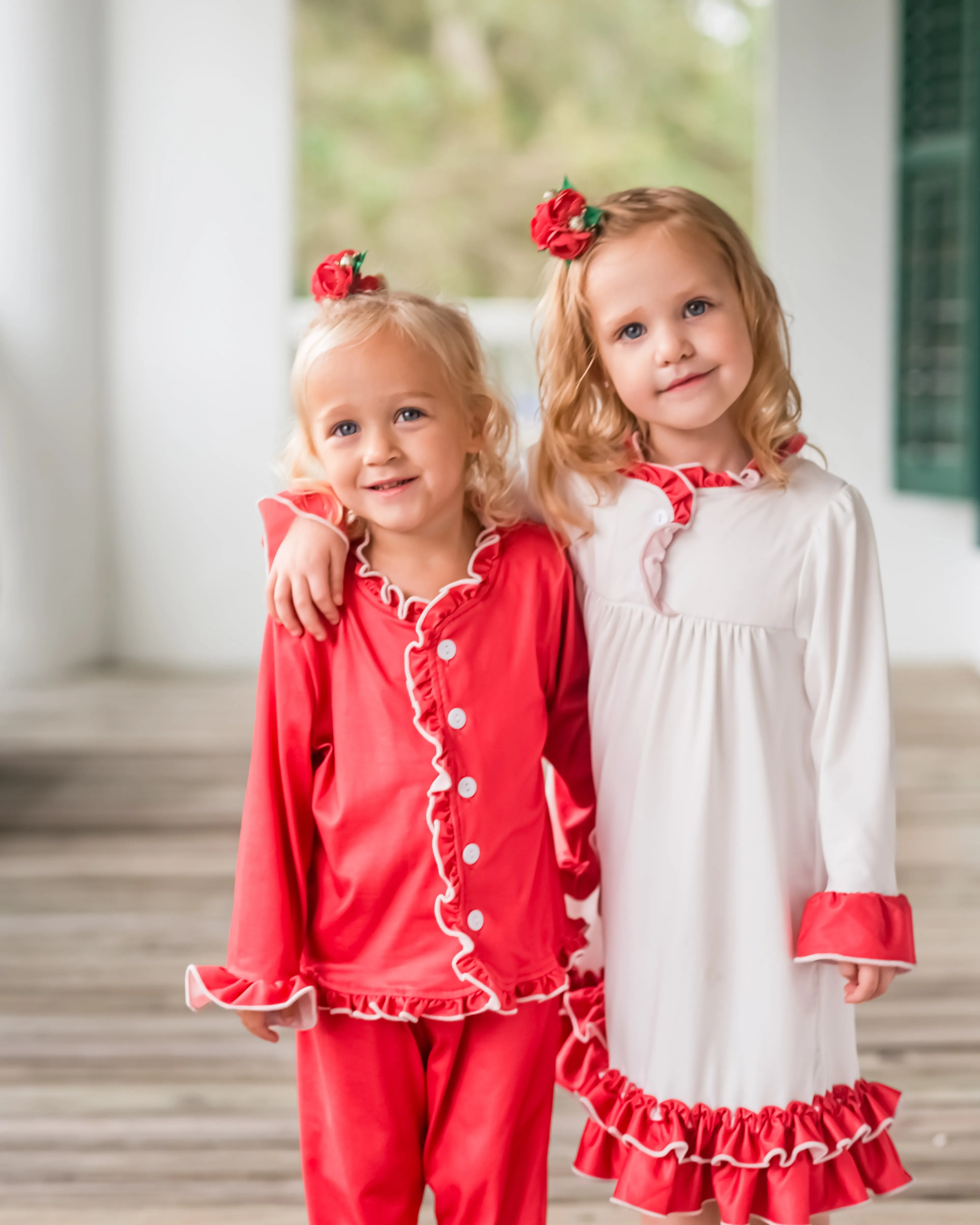 CHRISTMAS RED PJS - GIRLS