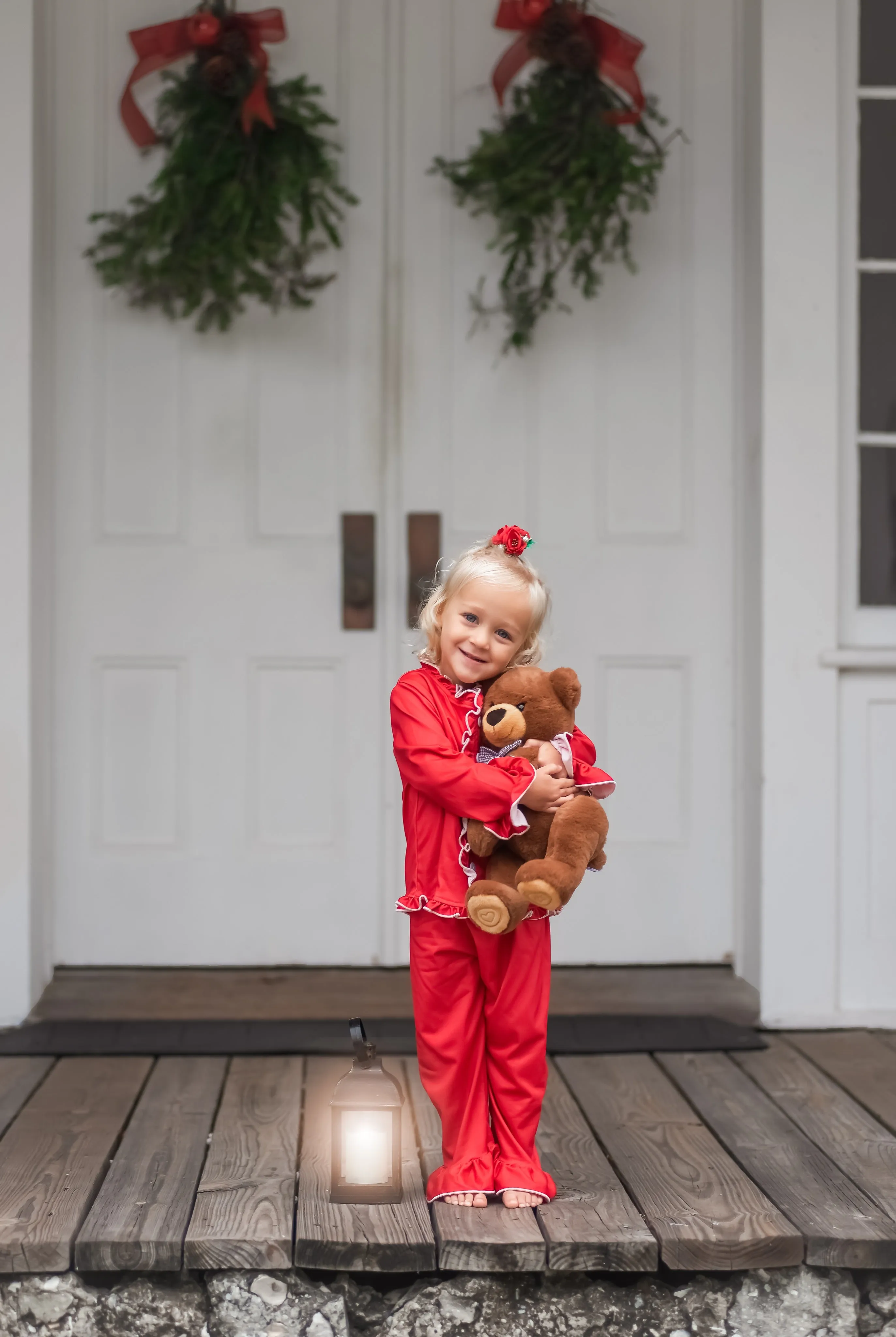 CHRISTMAS RED PJS - GIRLS