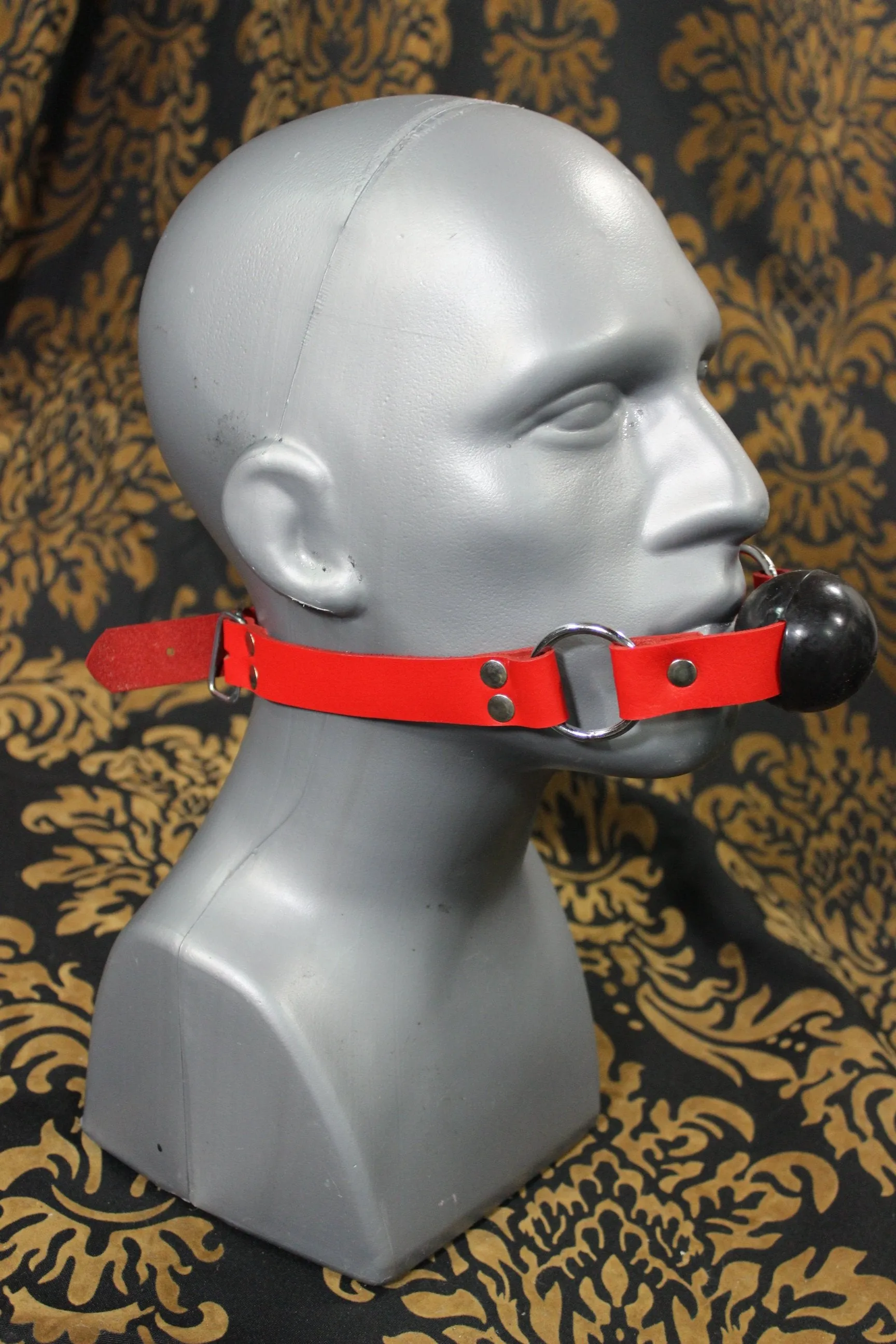 Classic Ball Gag in Black and Red