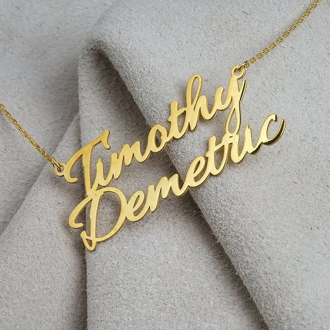 Classic Couple Name Necklace