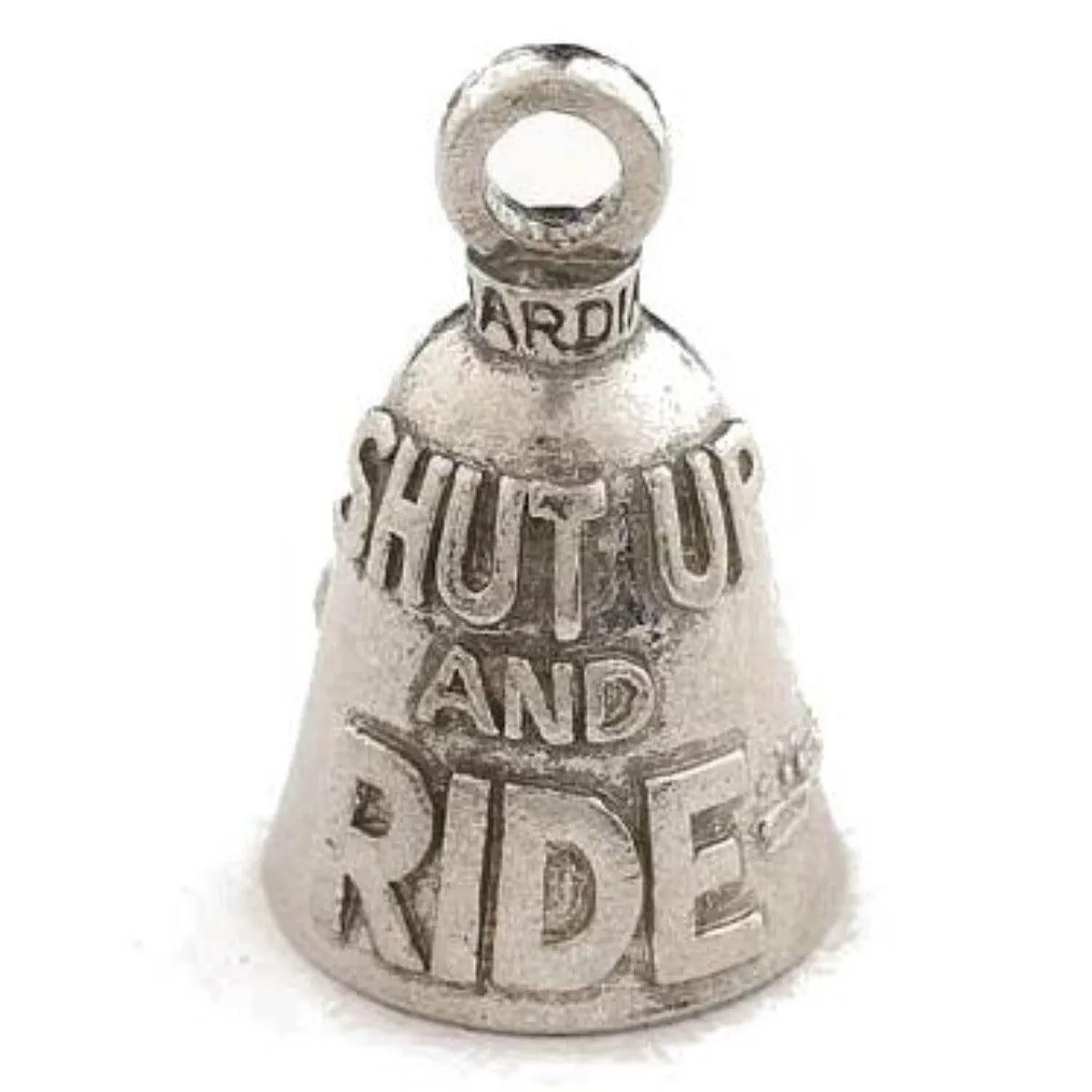 Daniel Smart Guardian Bell® Shut Up and Ride, Pewter, 1.5 x 1 in