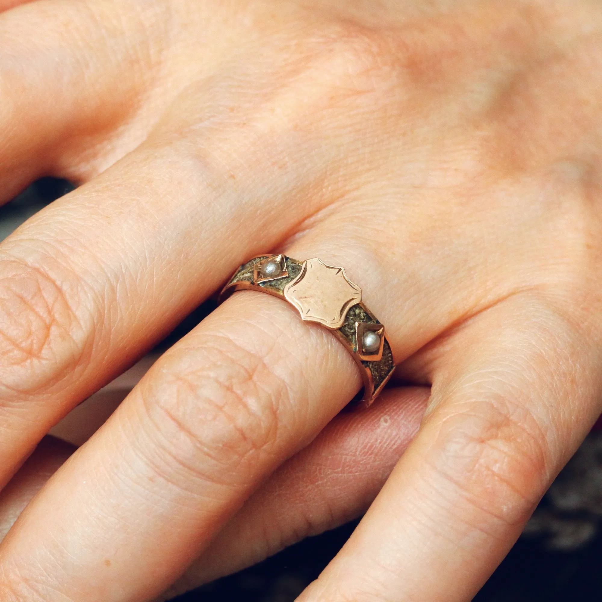 Date 1900 Braided Hair Band Ring