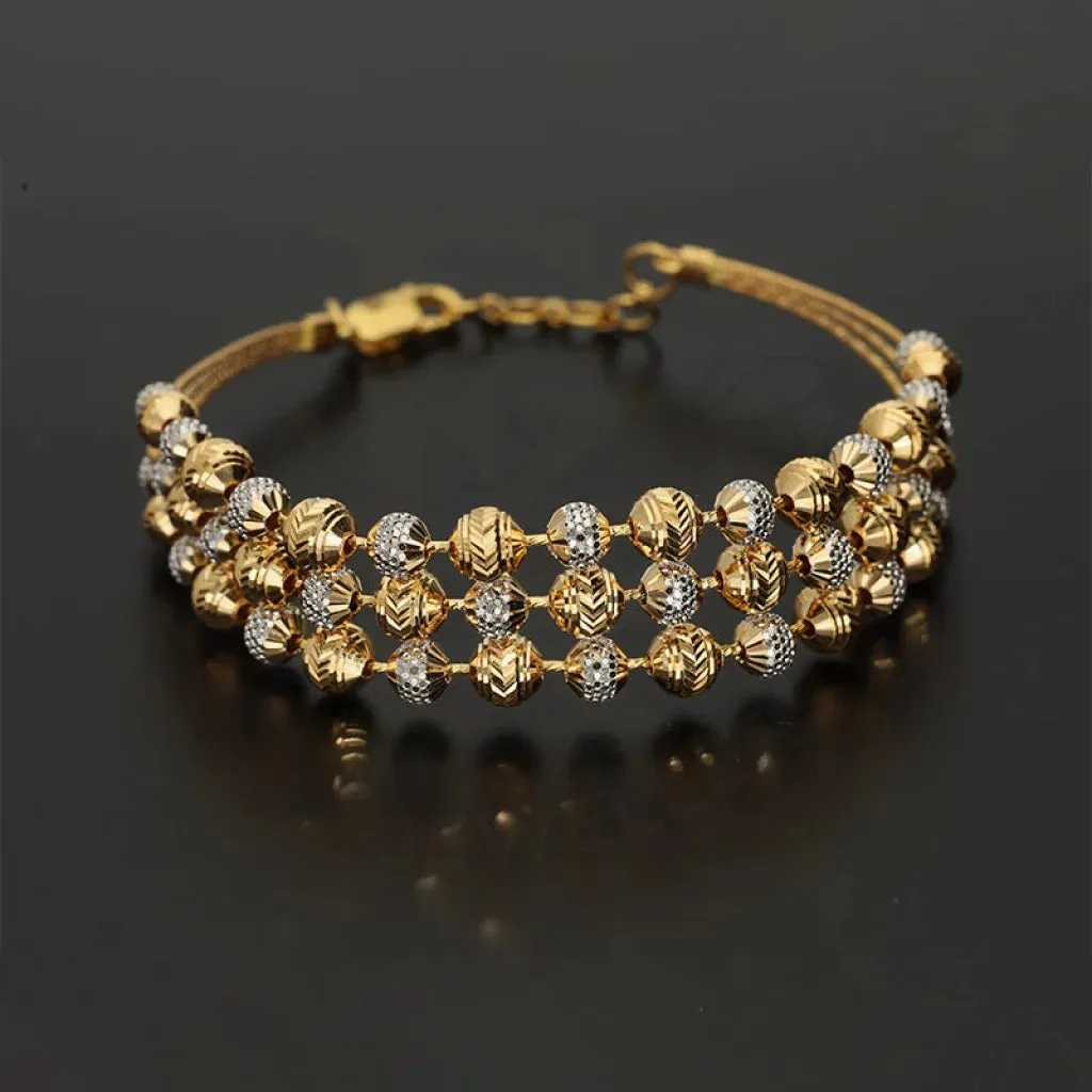 Dual Tone Gold Disco Balls Bracelet 22KT - FKJBRL22K5037