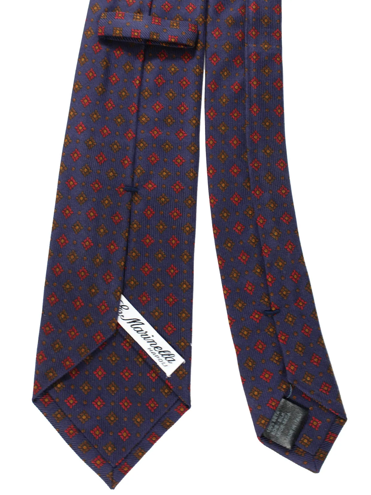 E. Marinella Silk Tie Lapis Red Geometric