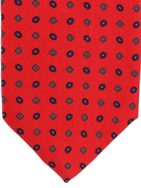 E. Marinella Silk Tie Red Mini Floral