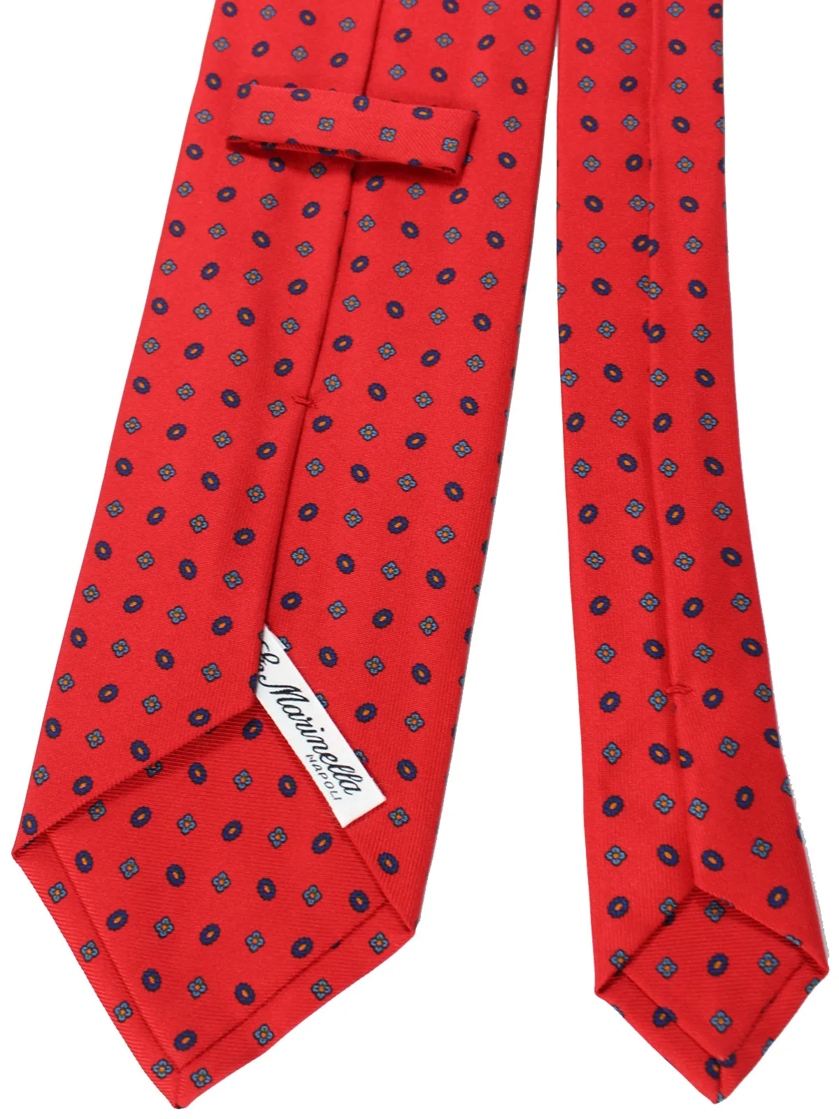 E. Marinella Silk Tie Red Mini Floral