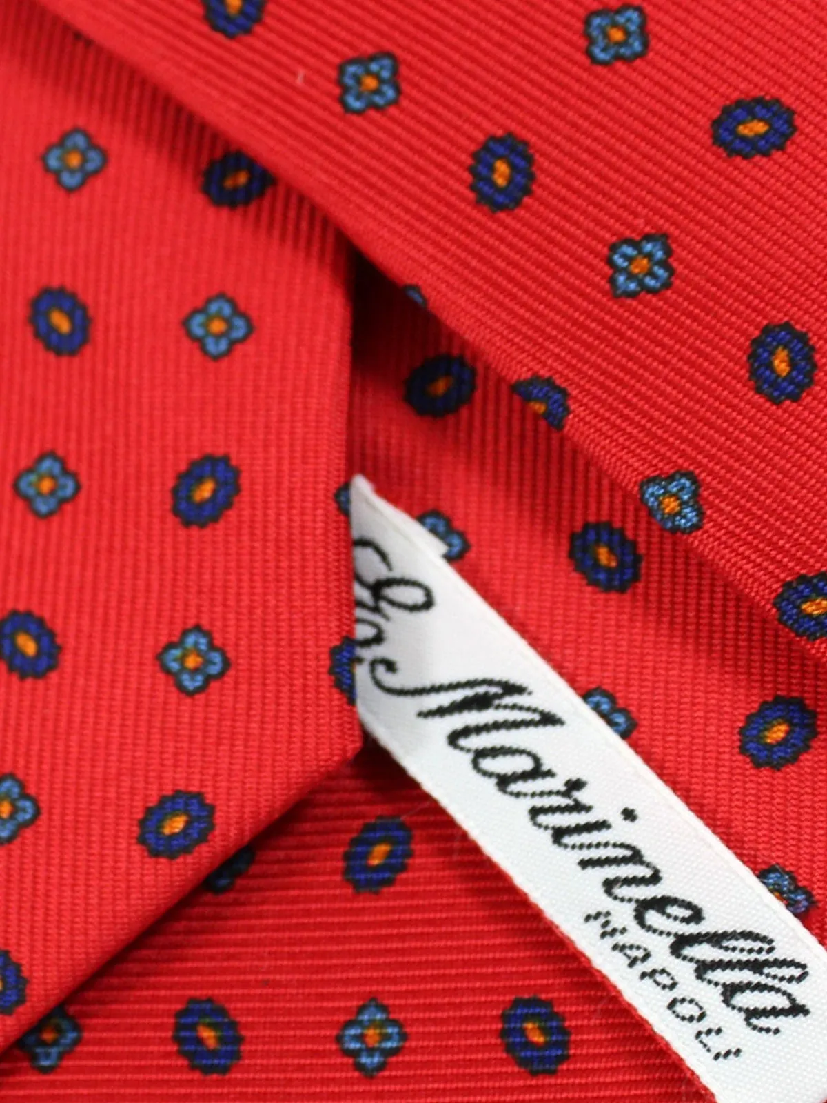 E. Marinella Silk Tie Red Mini Floral