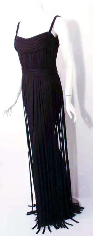 ELIZABETH MASON COUTURE Black "No Strings Attached" Gown