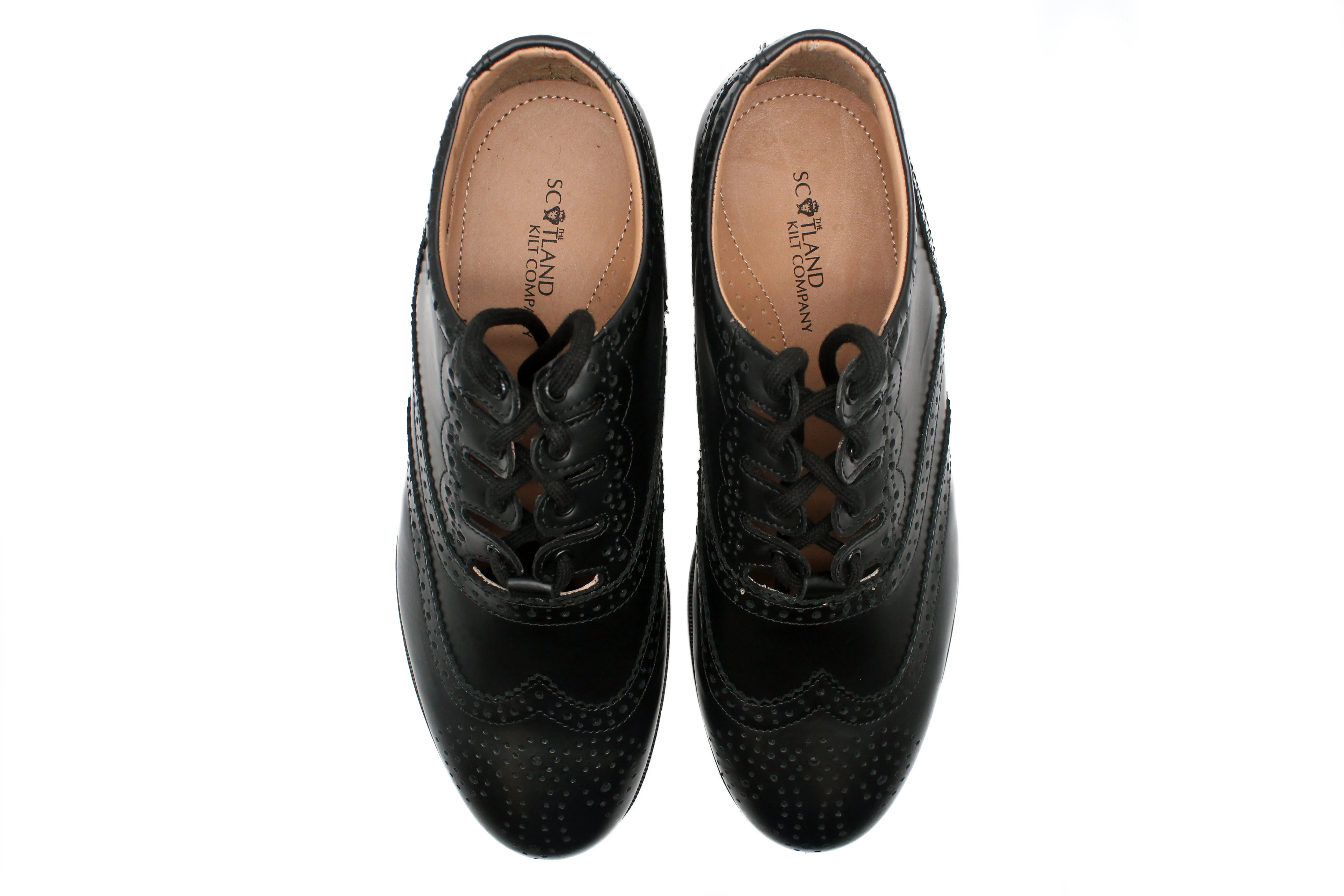 Exclusive Scotland Kilt Company Black Ghillie Brogues