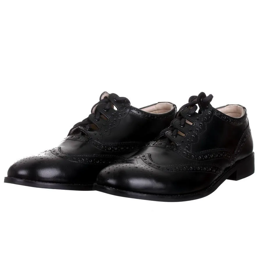 Exclusive Scotland Kilt Company Black Ghillie Brogues