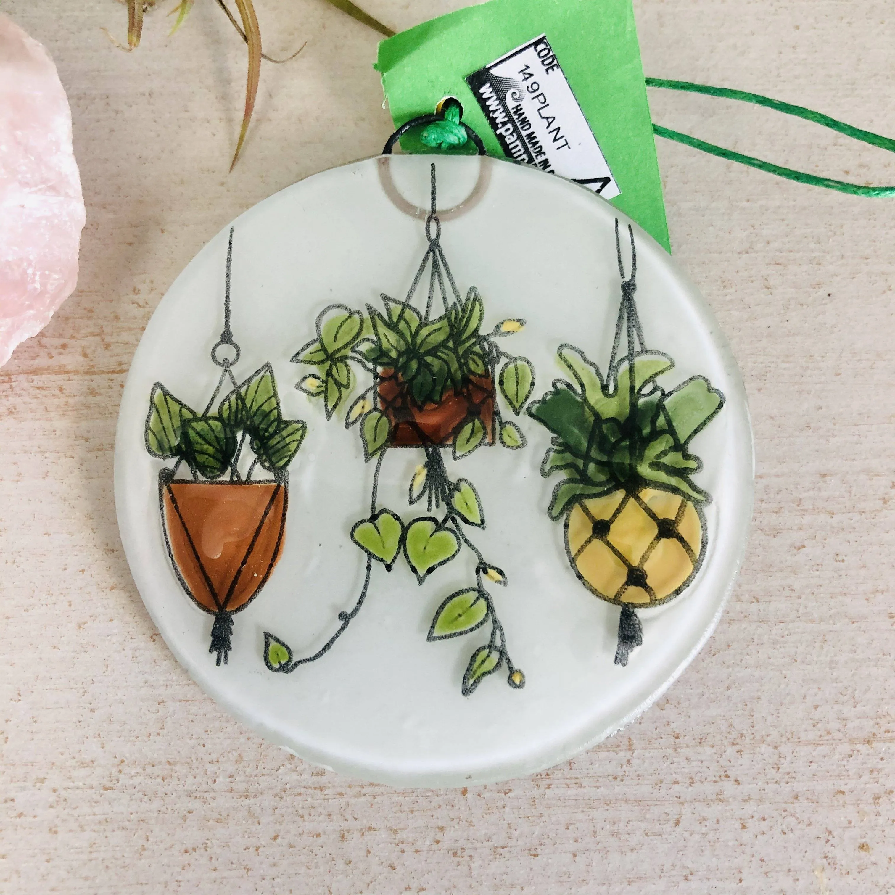 Fair Trade Ornament 108 Plant Life White